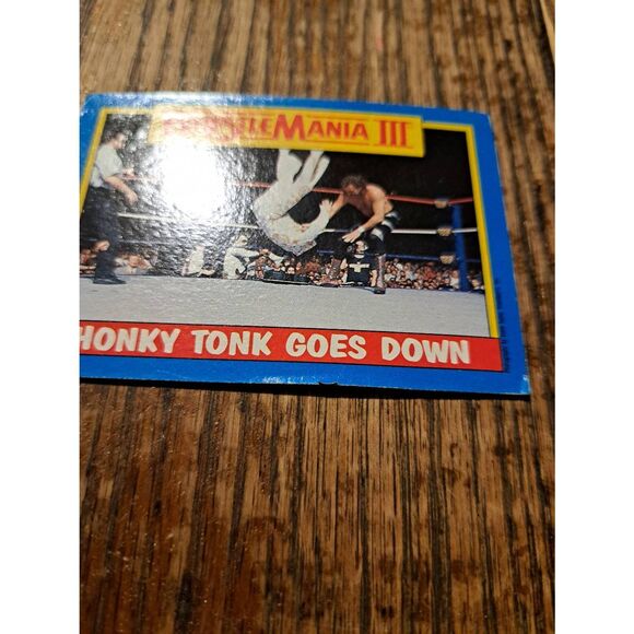 Vintage 1987 Topps WWF WrestleMania III Trading Card 52 Honky Tonk Jake Roberts - Picture 2 of 4